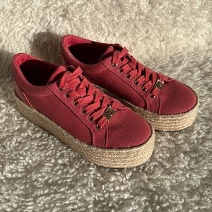 Michael Kors Cotton Canvas Platform Sneakers